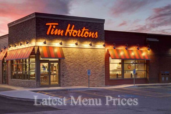 Tim Hortons Menu Prices