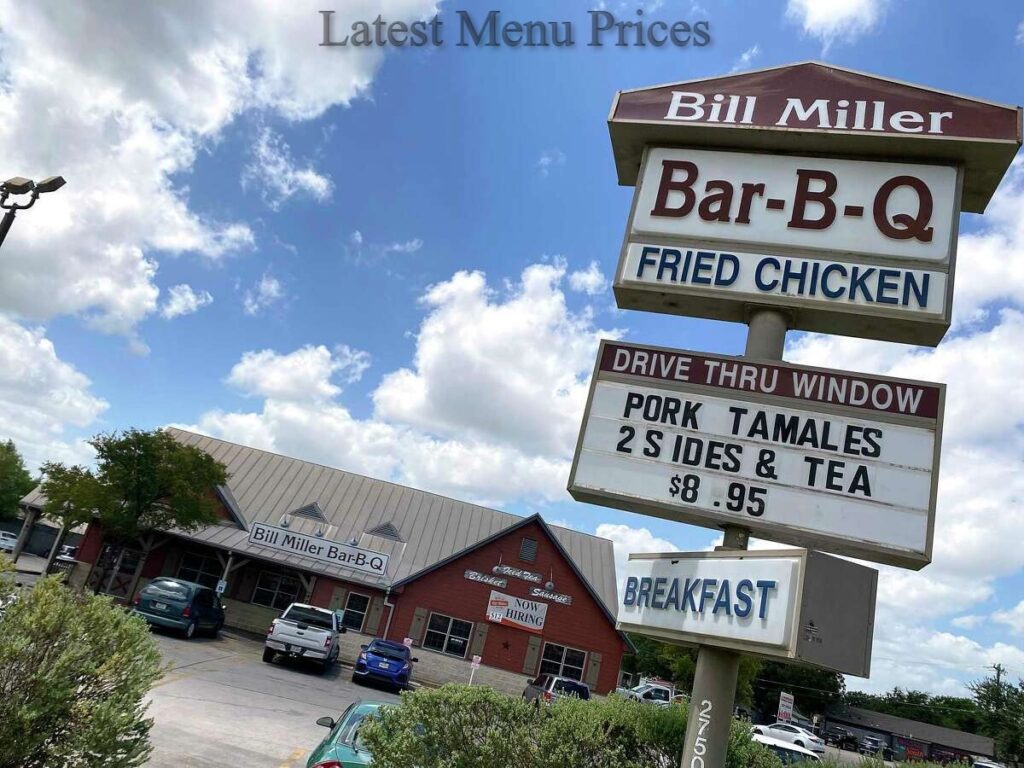 Bill Millers BBQ Menu Prices Fresh Menu Prices