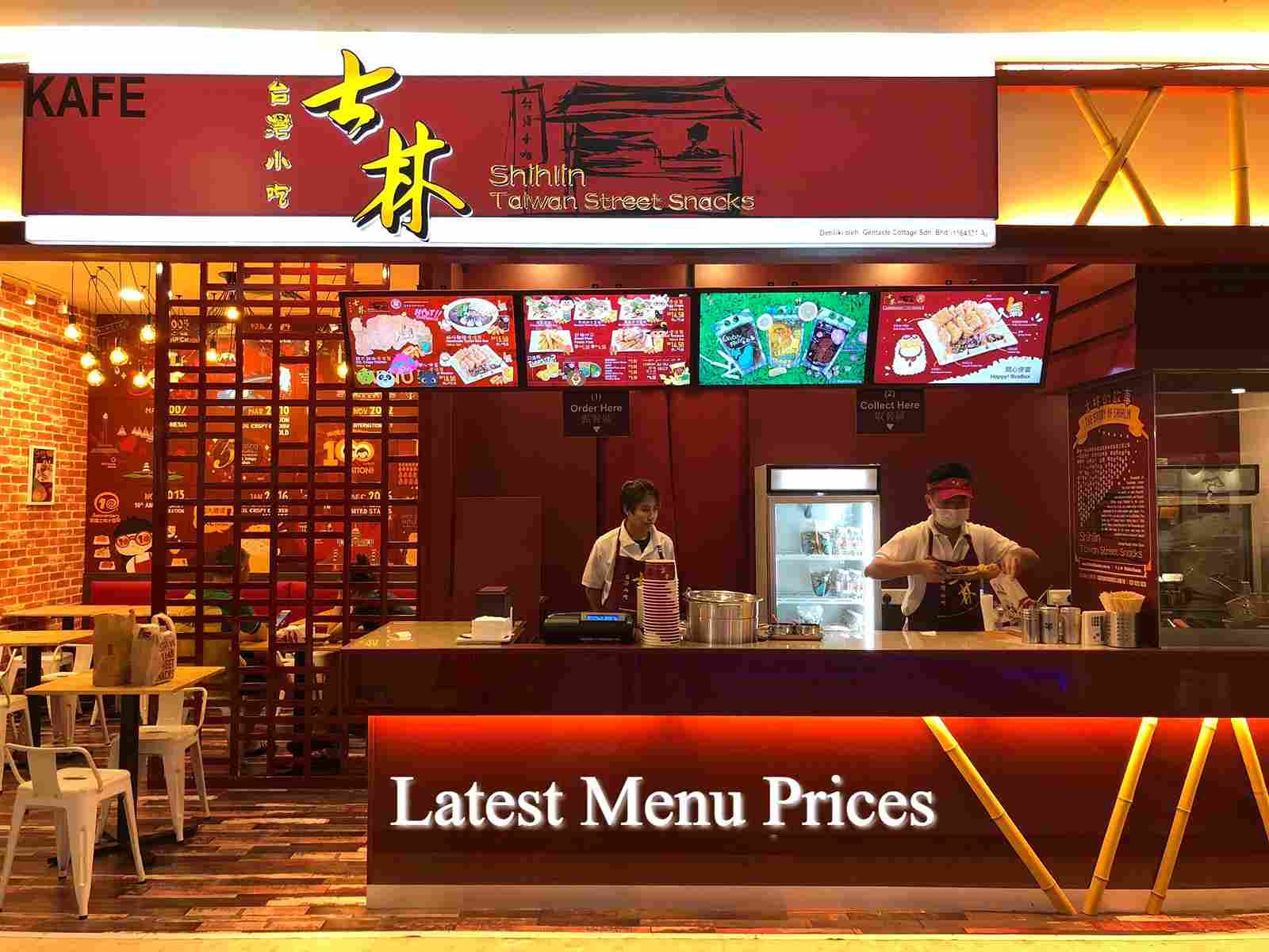 Shihlin Taiwan Street Snacks Menu Prices