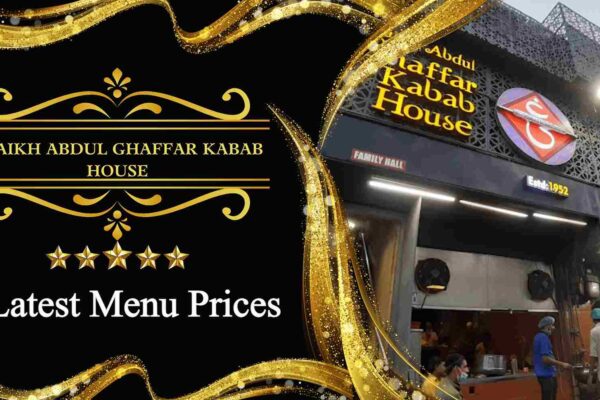 Shaikh Abdul Ghaffar Kabab House Menu Prices