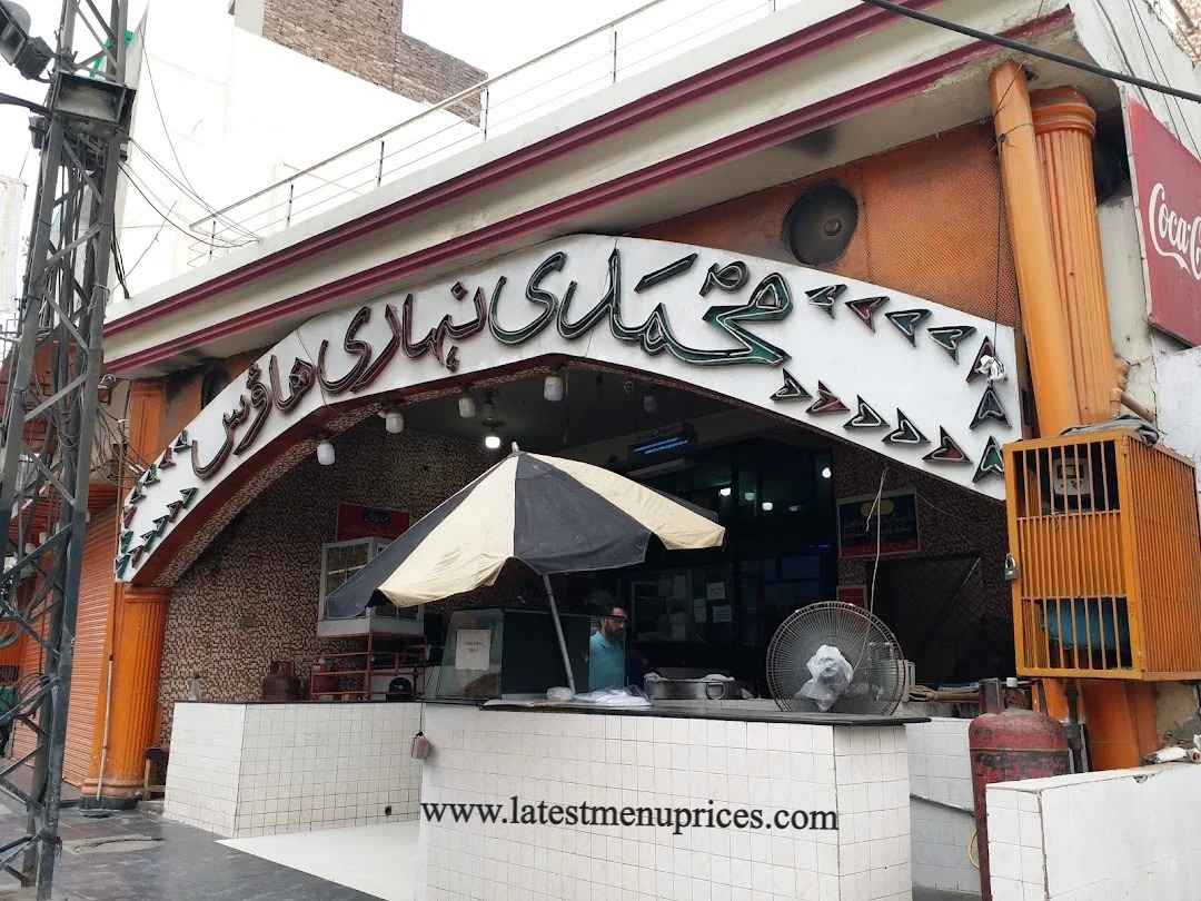 Muhammadi Nihari TownShip Lahore Menu Prices