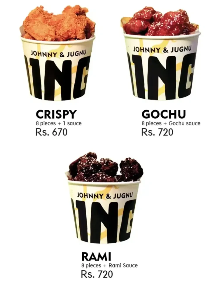 Johnny & Jugnu Wings Menu 