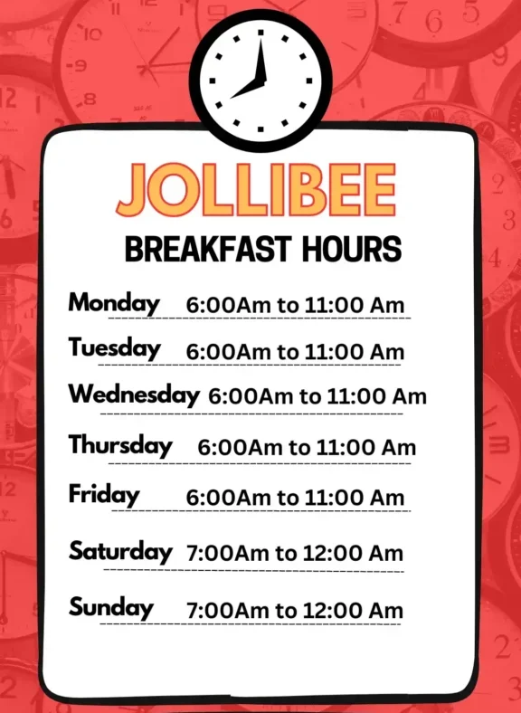 Jollibee Breakfast Hours Philippines Breakfast Timing