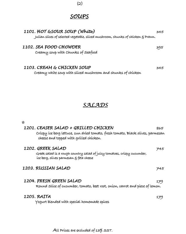 Kolachi Do Darya Menu 2
